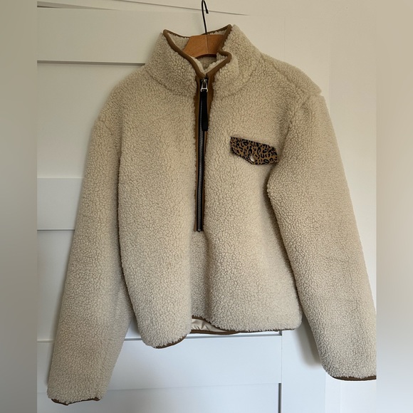 Pistola beige and brown warm fleece pull over size small - Picture 3 of 9